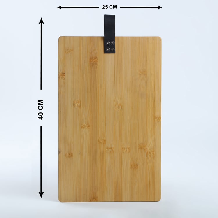 Chef Special Bamboo Chopping Board  with Leather Handle