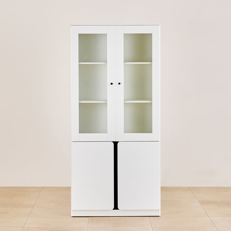 Polaris 4-Door Book Cabinet - White