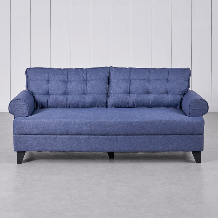 Helios California Fabric 3+2 Seater Sofa Set - Blue
