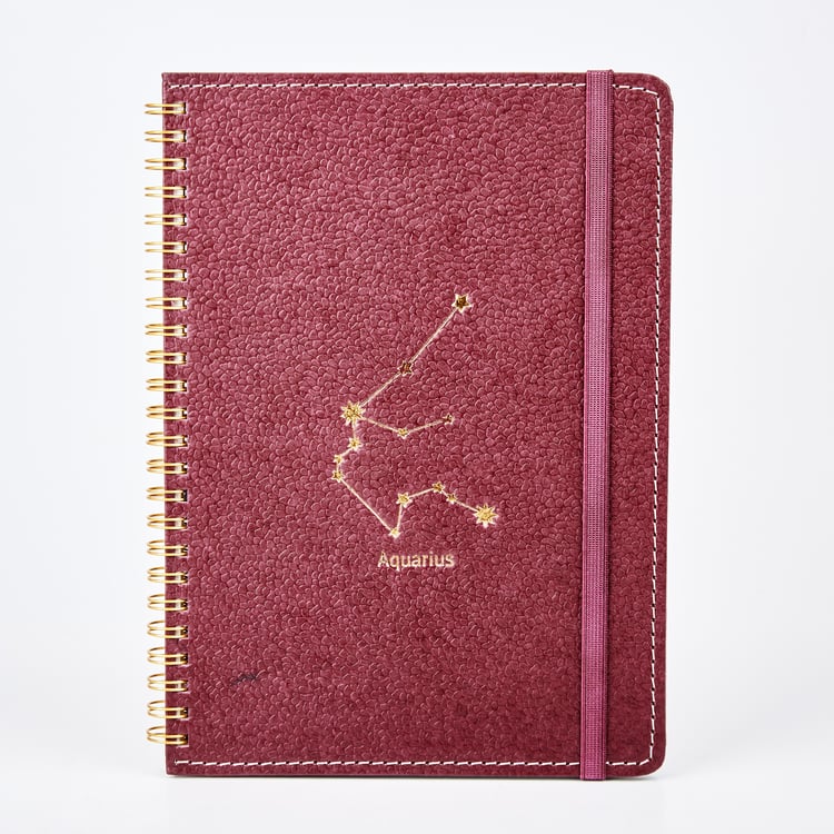 Corsica Zodiac Aquarius Hard Cover A5 Notebook