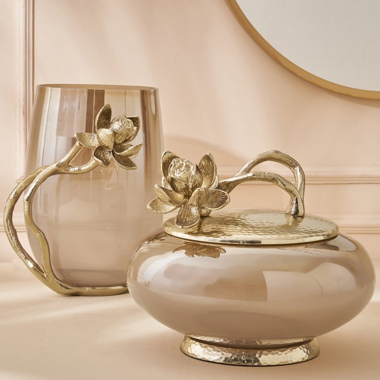 Eternity Vivere Glass Lotus Decorative Table Accent