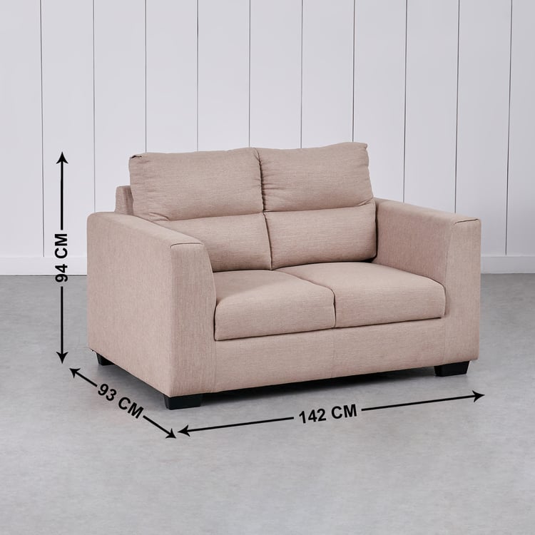 Ellora Fabric 2-Seater Sofa - Beige