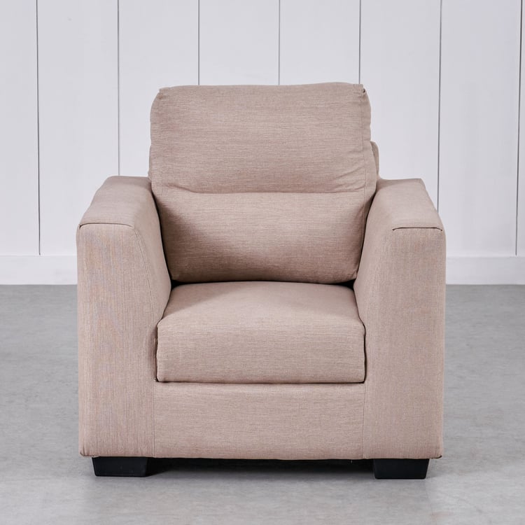 Ellora Fabric 1-Seater Sofa - Beige