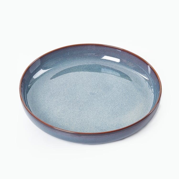 Capiz Grigio Porcelain Serving Plate - 22cm