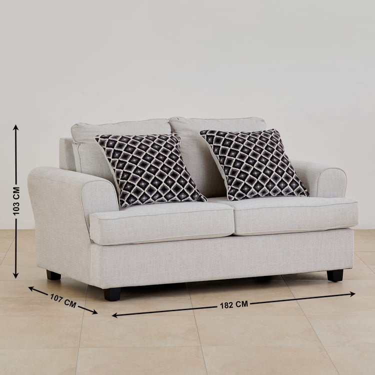 Helios Clasrisse Fabric 2-Seater Sofa - Grey