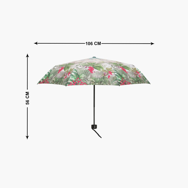 INDIA CIRCUS Tropical View Printed Three-Fold Umbrella