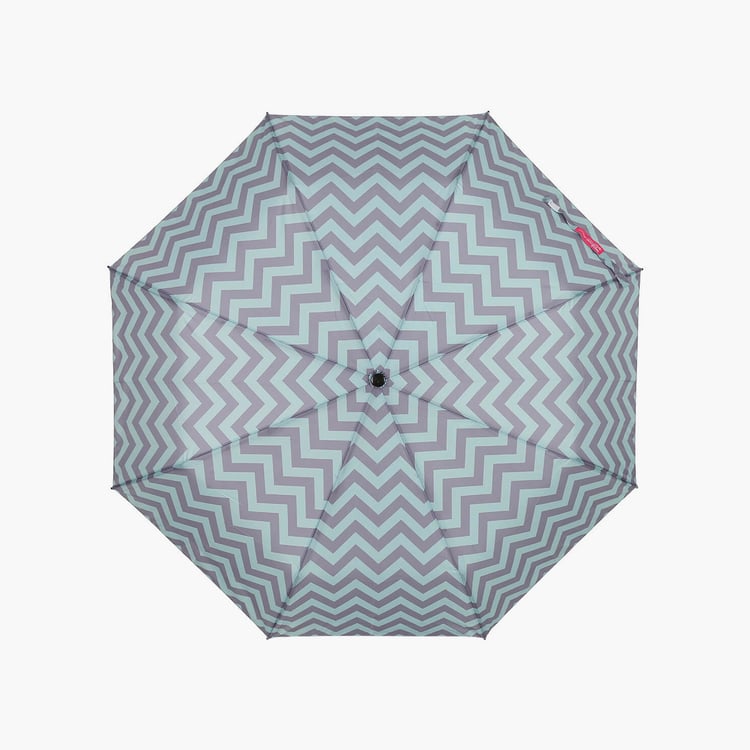INDIA CIRCUS Tiffany Chevron Printed Three-Fold Umbrella