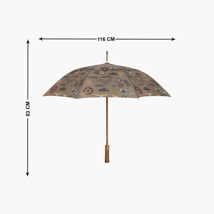 INDIA CIRCUS Army Badges Rush Printed Automatic Long Umbrella