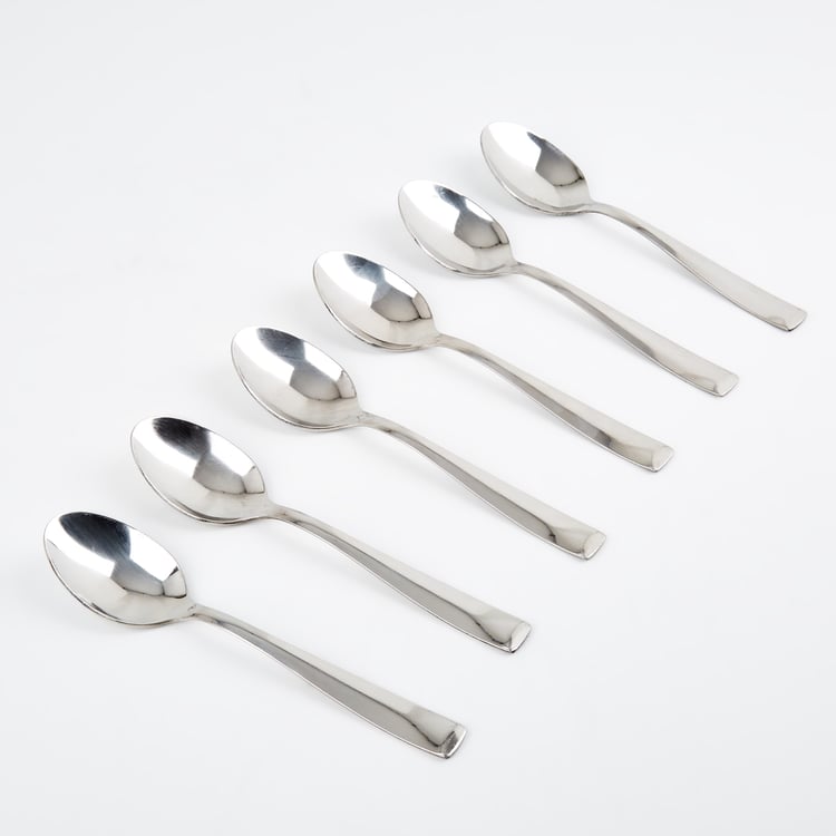 Glister Dune Set of 6 Stainless Steel Dinner Spoons