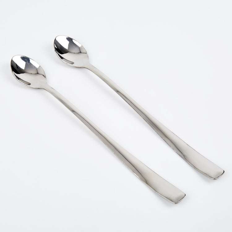 Glister Dune Set of 2 Stainless Steel Pickle Spoons