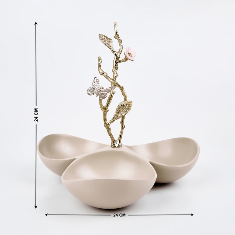 Eternity Vivere Brass Decorative Tri Bowl