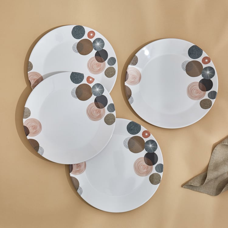 Corsica Azalea Set of 4 Melamine Dinner Plates - 27cm