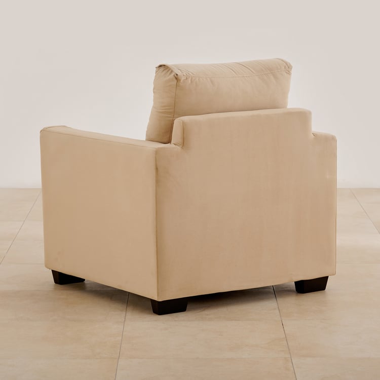 Ellora Fabric 1-Seater Sofa - Beige