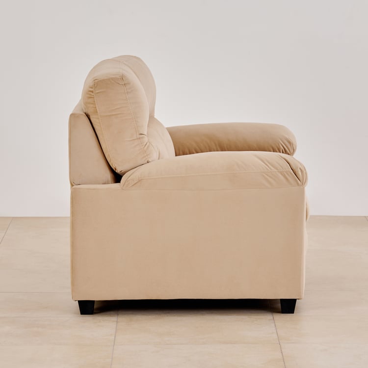 Mojo Velvet 2-Seater Sofa - Beige