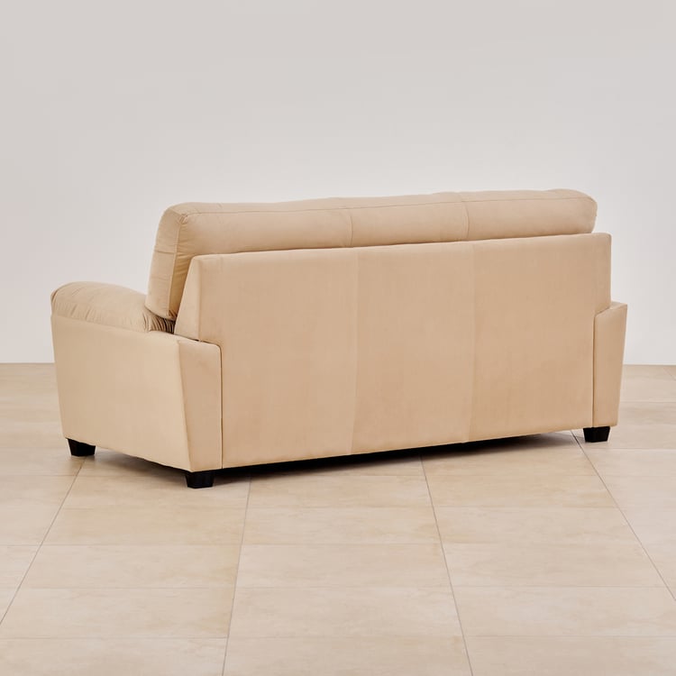 Mojo Velvet 3-Seater Sofa - Beige