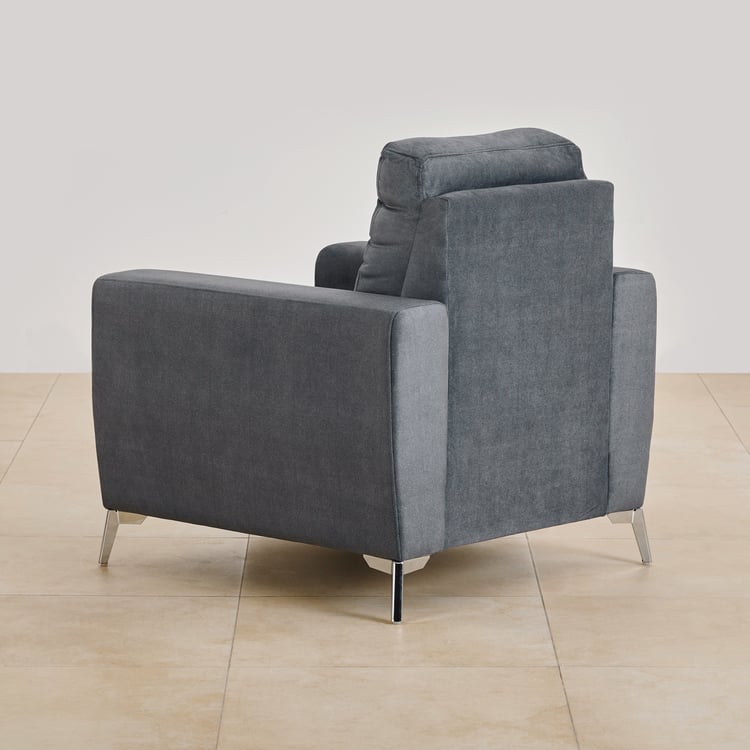 Helios Vive Fabric 1-Seater Sofa - Grey