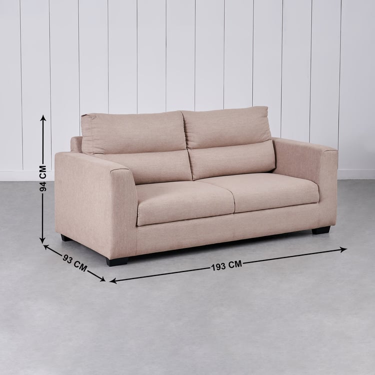 Ellora Fabric 3+1+1 Seater Sofa Set - Beige