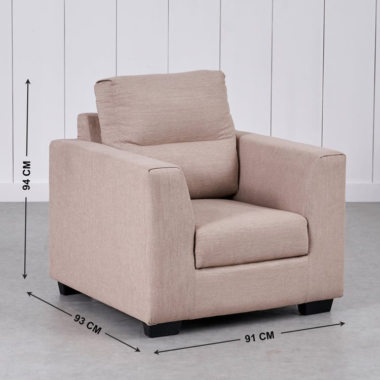 Ellora Fabric 3+1+1 Seater Sofa Set - Beige