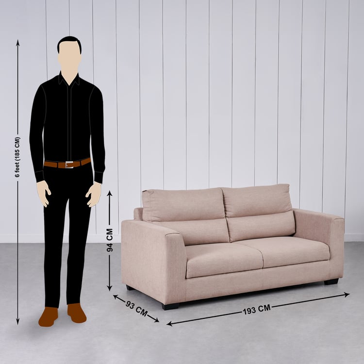 Ellora Fabric 3+2 Seater Sofa Set - Beige