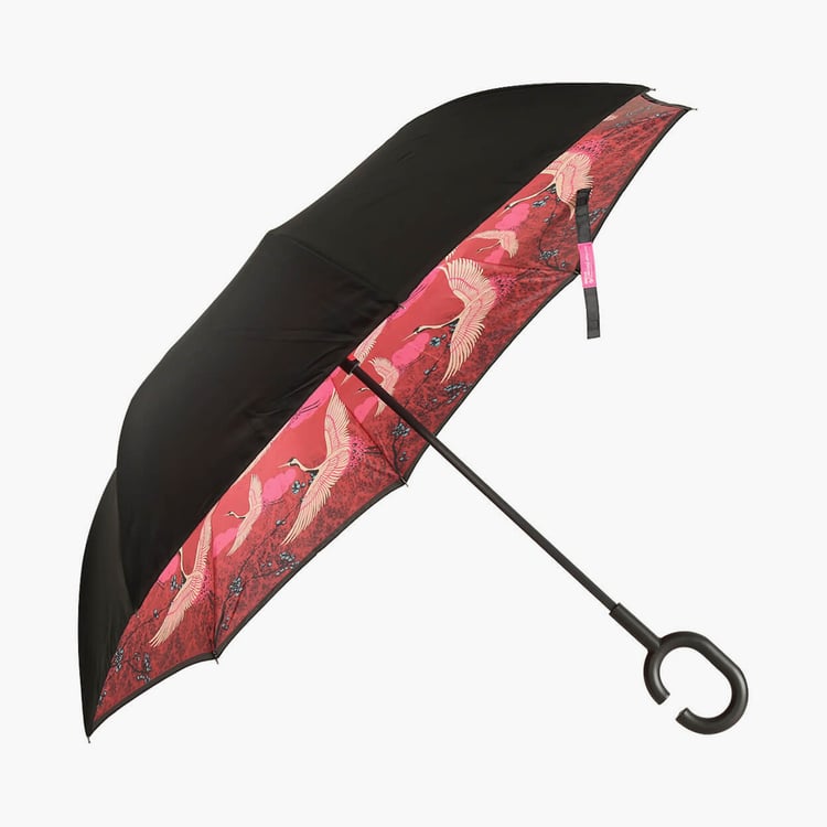INDIAN CIRCUS Legend of The Cranes Printed Reversible Umbrella