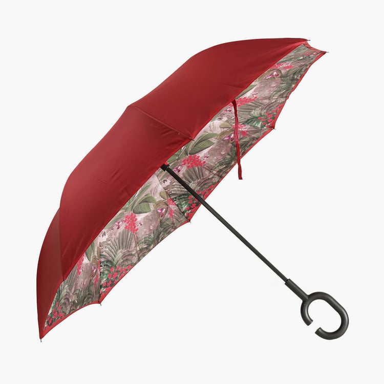 INDIA CIRCUS Tropical View Printed Reversible Umbrella