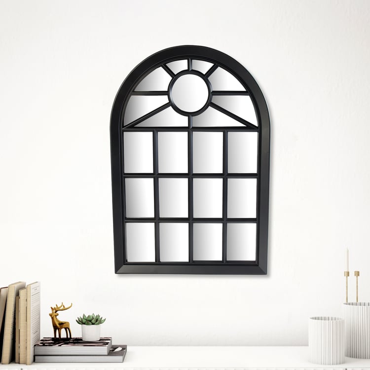 Reflection Mansion Polypropylene Window Decorative Wall Mirror - 50.7x71.7cm