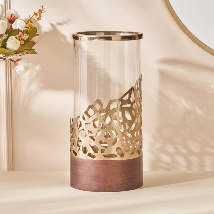 Mystique Forato Glass Cut Work Detailed Vase