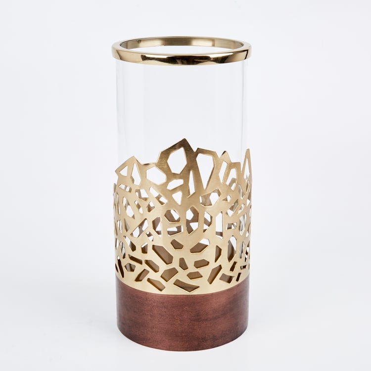 Mystique Forato Glass Cut Work Detailed Vase
