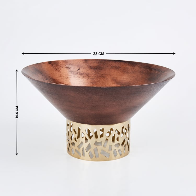 Mystique Forato Metal Cut Work Decorative Bowl