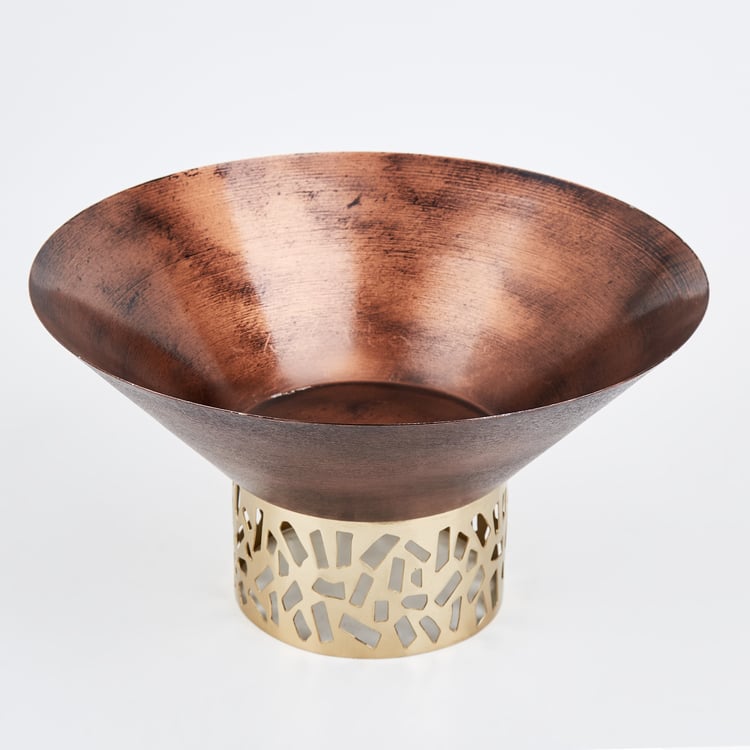 Mystique Forato Metal Cut Work Decorative Bowl