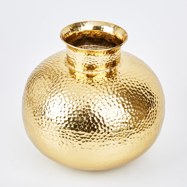 Splendid Gold Rush Gisela Hammered Metal Vase