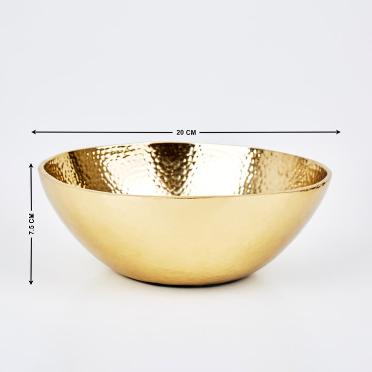 Splendid Gold Rush Gisela Metal Hammered Decorative Bowl