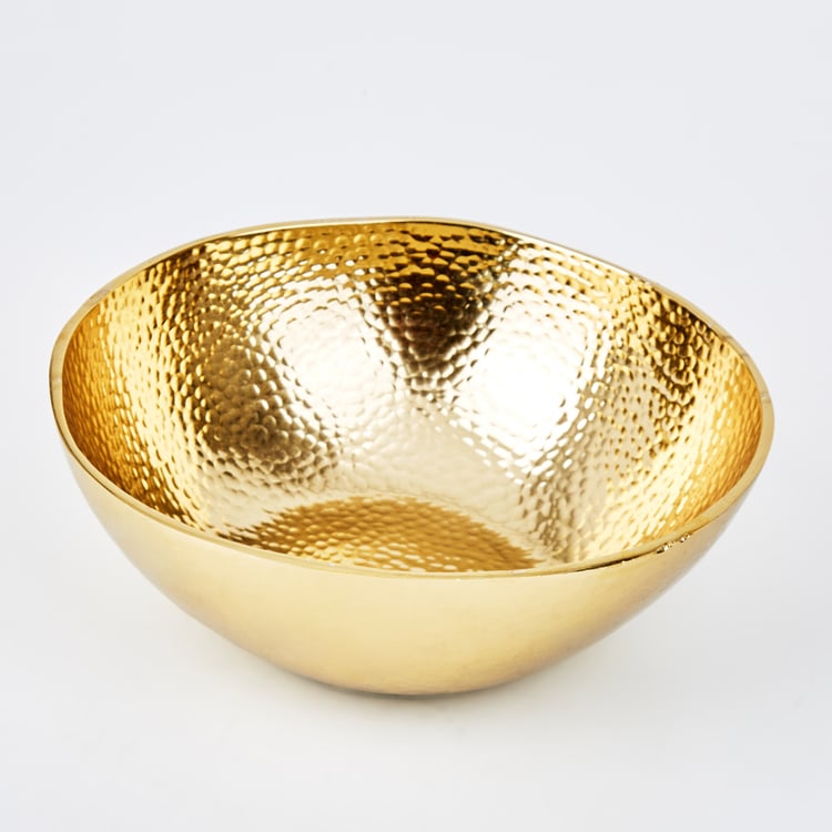 Splendid Gold Rush Gisela Metal Hammered Decorative Bowl