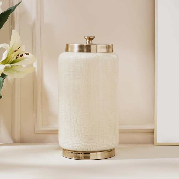 Eternity Vogue Glass Decorative Canister with Lid