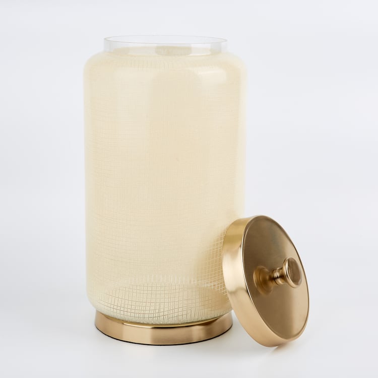 Eternity Vogue Glass Decorative Canister with Lid