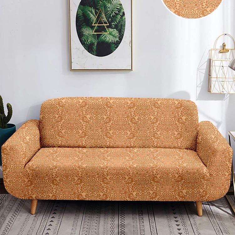 Helios Morgan Damask Print 2-Seater Sofa Cover