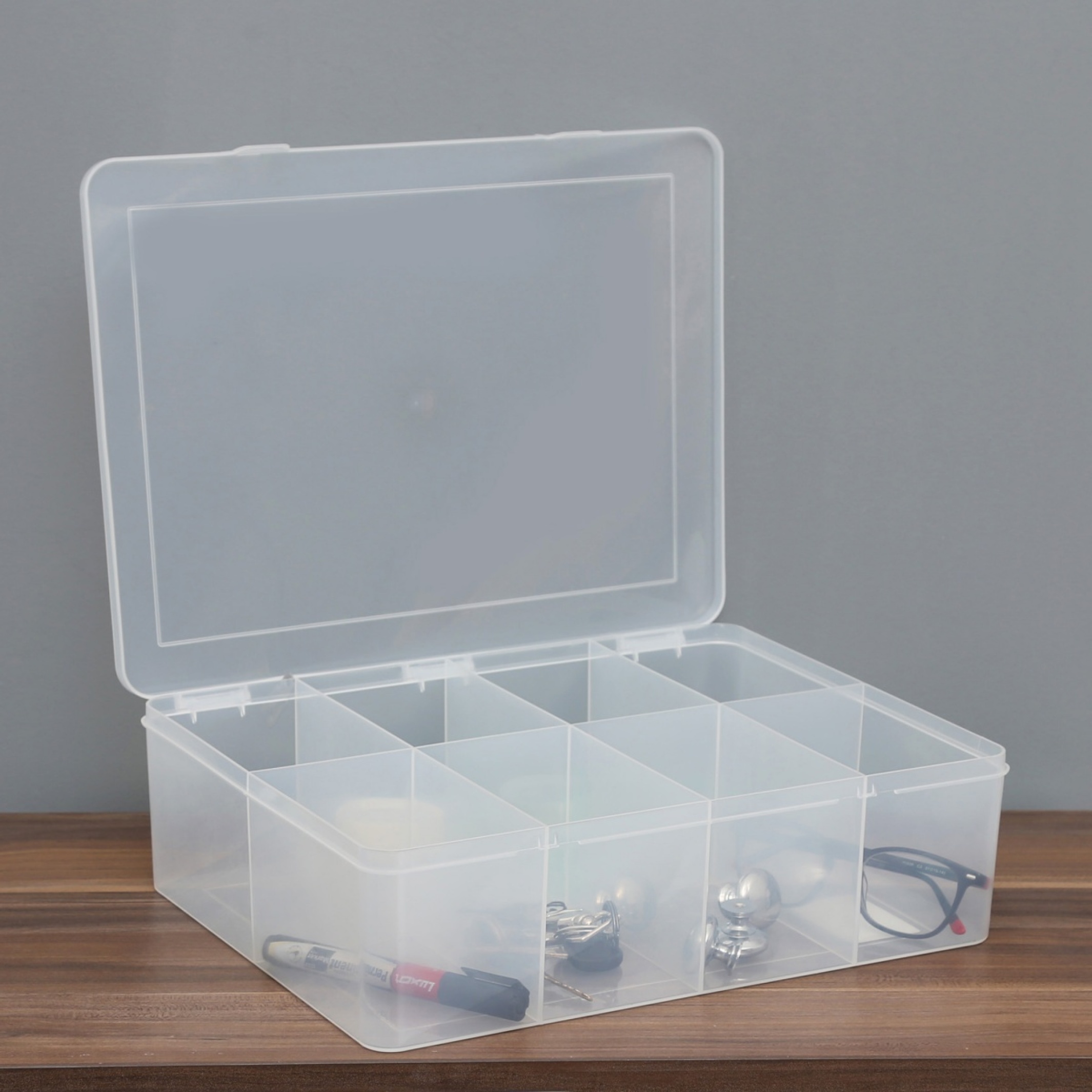 Regan Plastic Storage Box with 8 Compartments