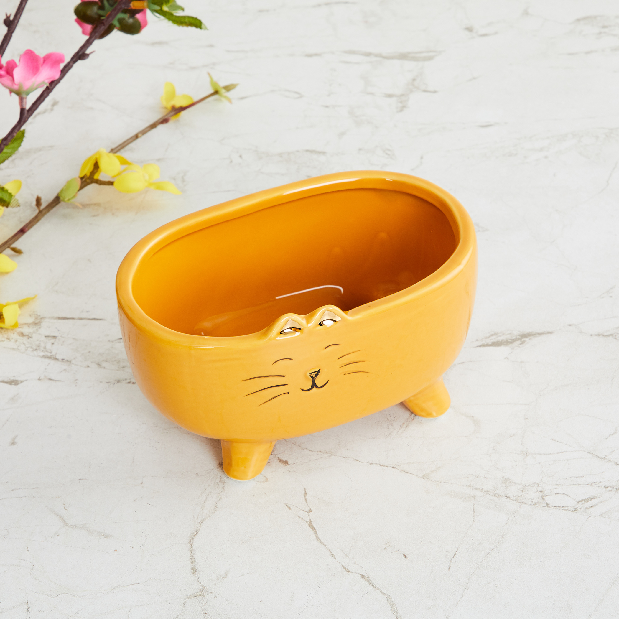 Colour Connect Ceramic Cat Planter