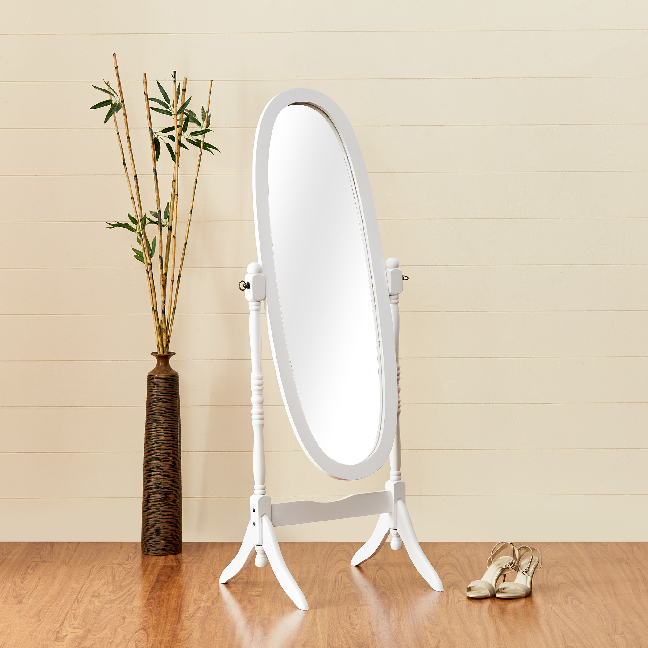 Cheval Standing Mirror - White