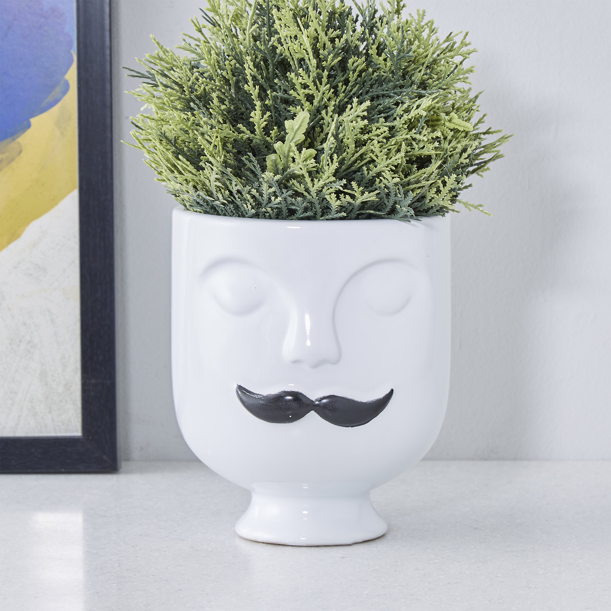 Malta Ceramic Moustache Planter