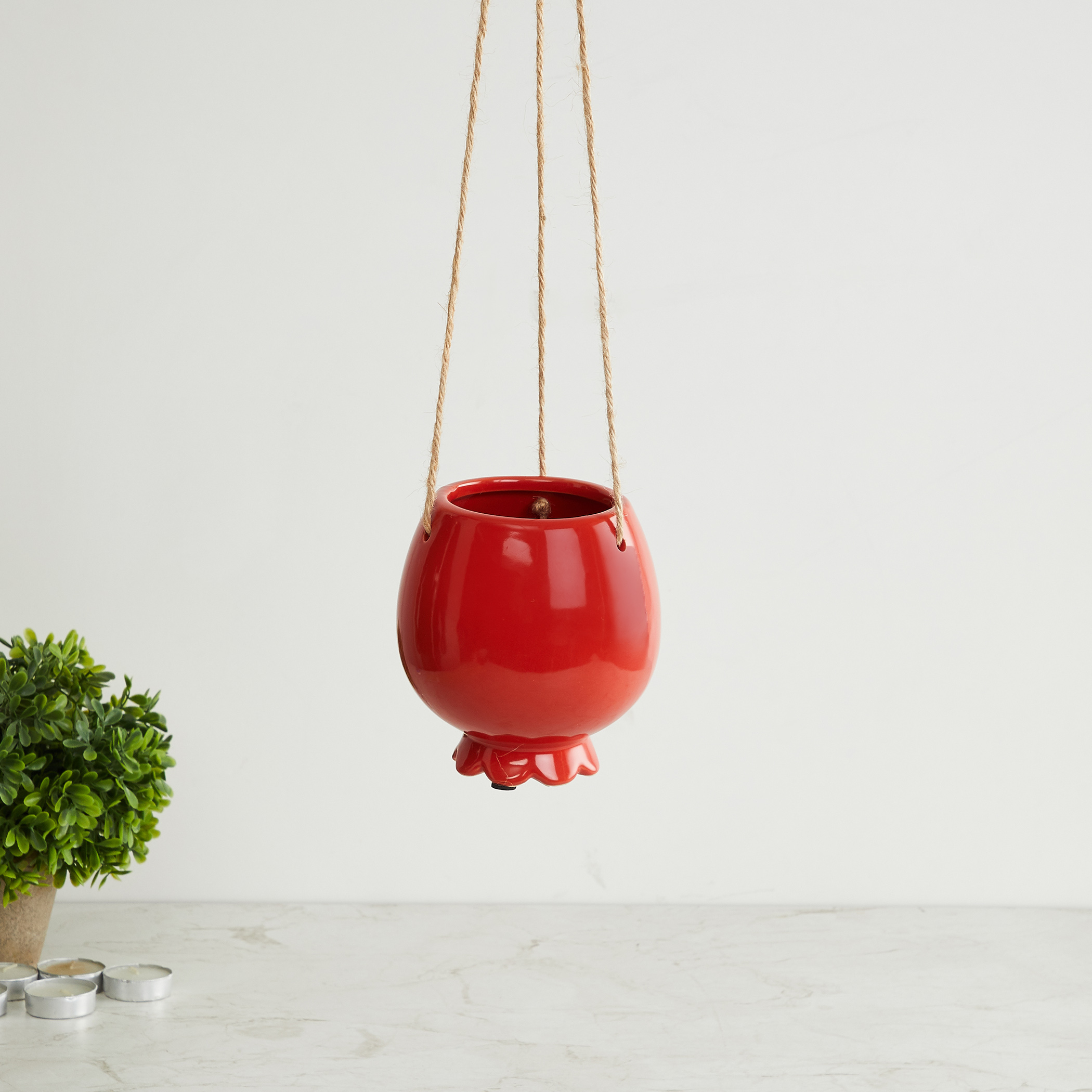 Malta Ceramic Pomegranate Hanging Planter