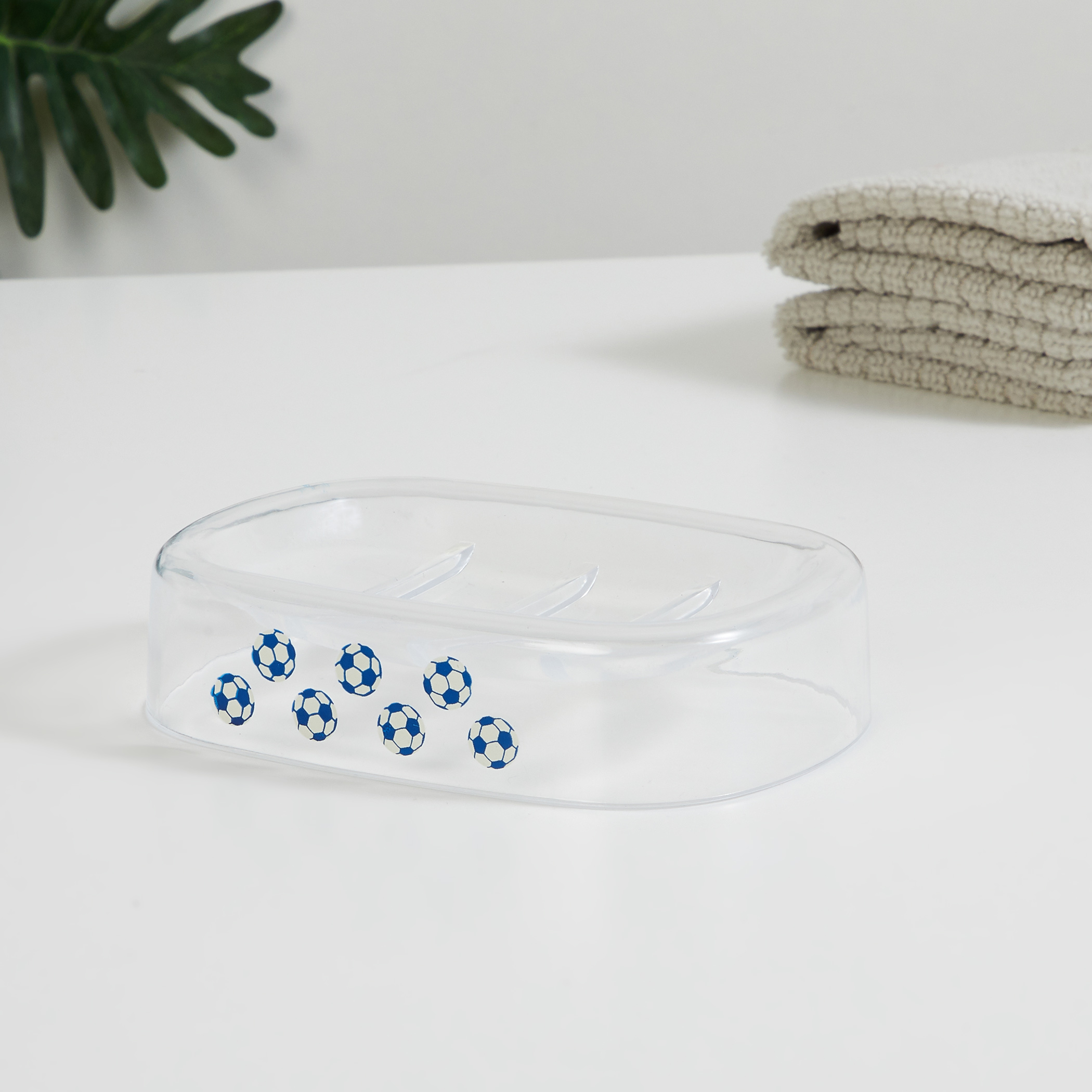 Slate Transparent Printed Soap Dish