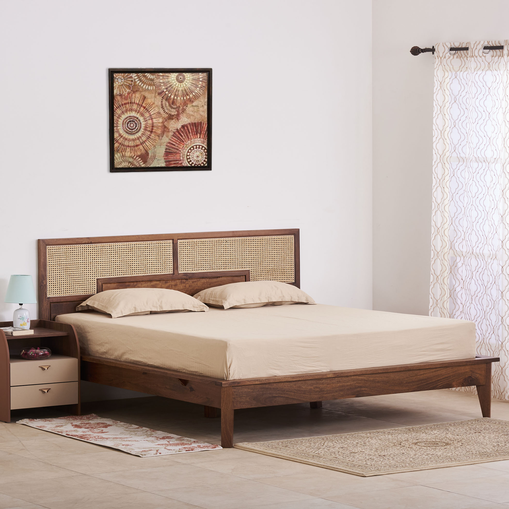 Cane Connection Acacia Wood Queen Bed - Brown
