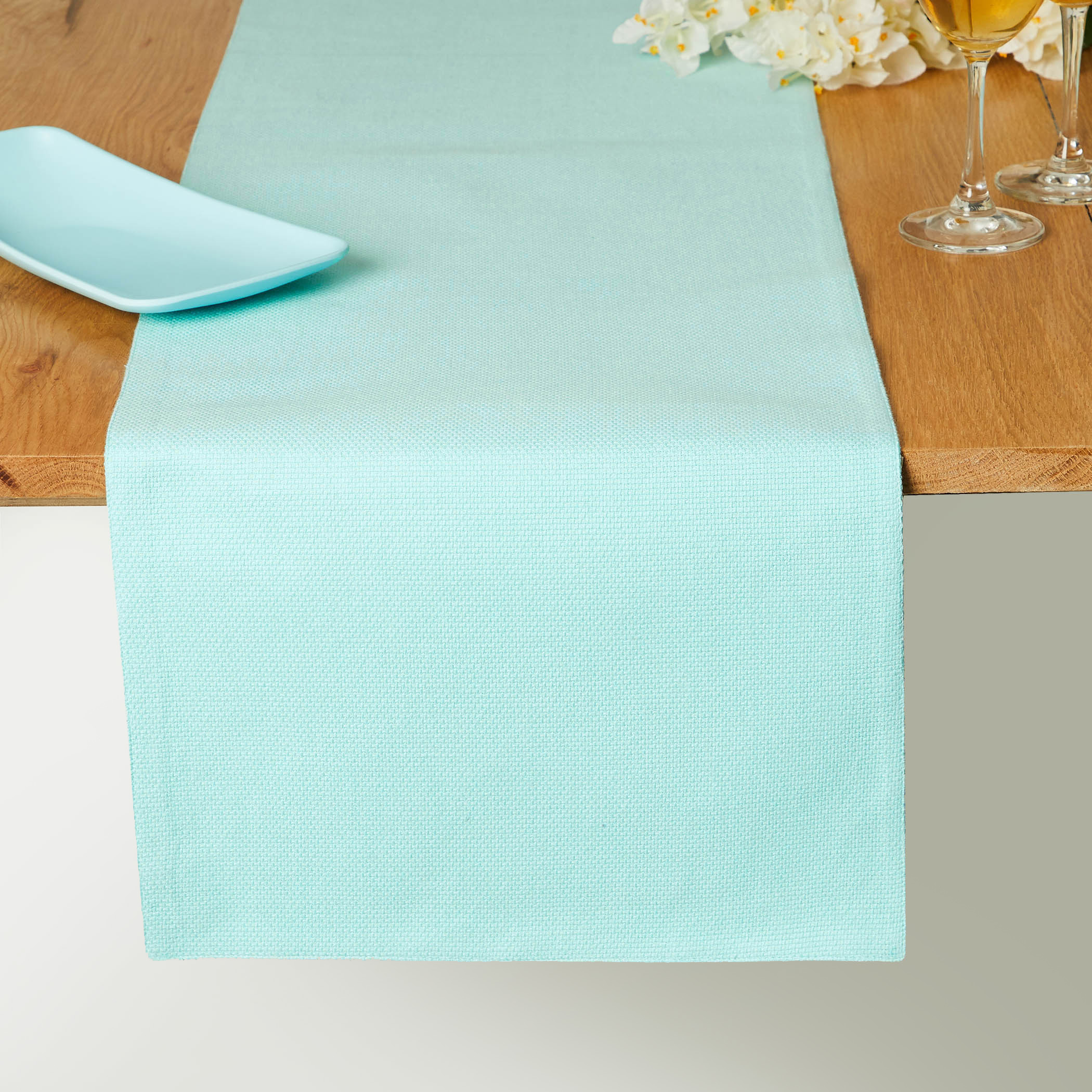 Soulful Pastels Cotton Textured Table Runner