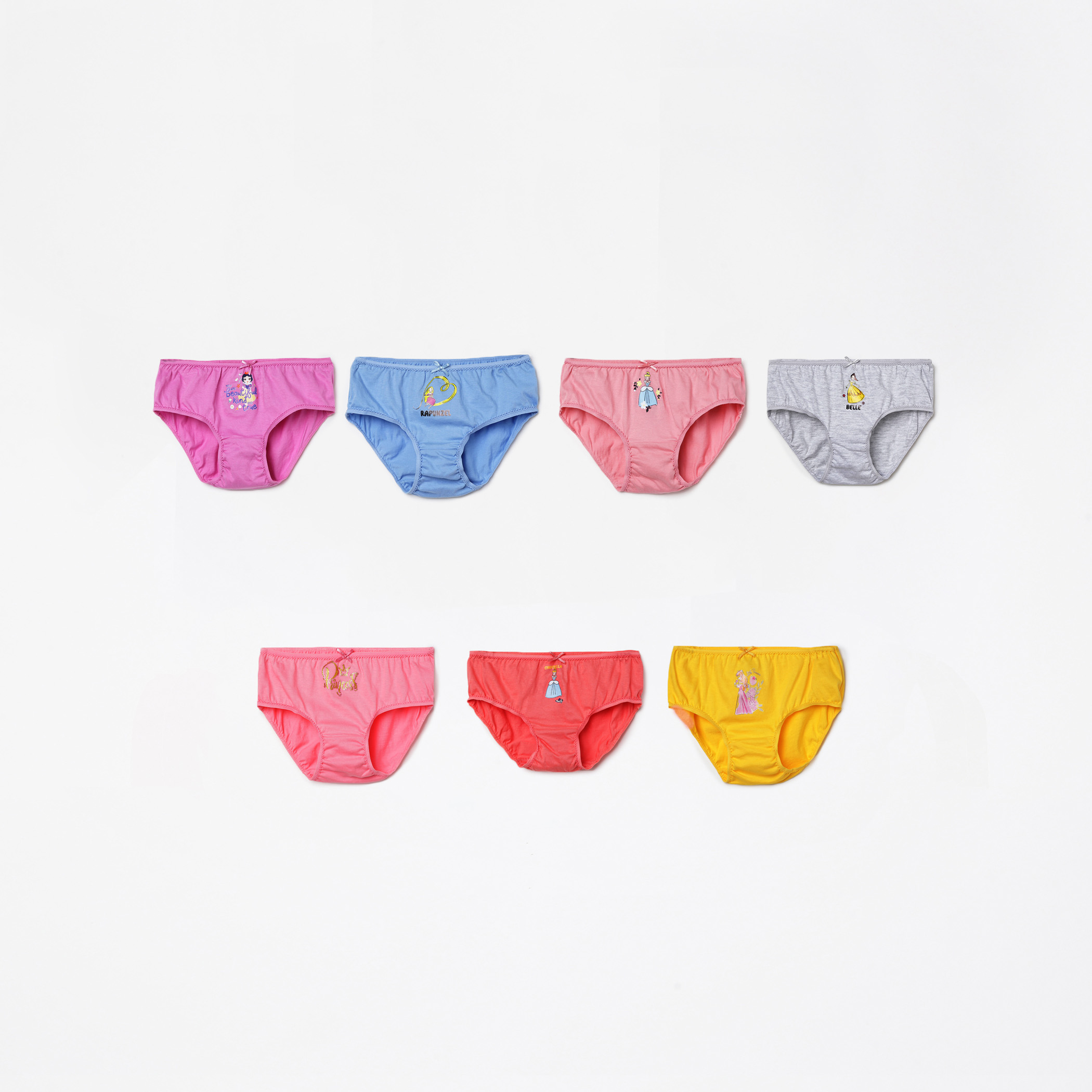 FAME FOREVER Girls Printed Elasticated Panties - Pack of 7