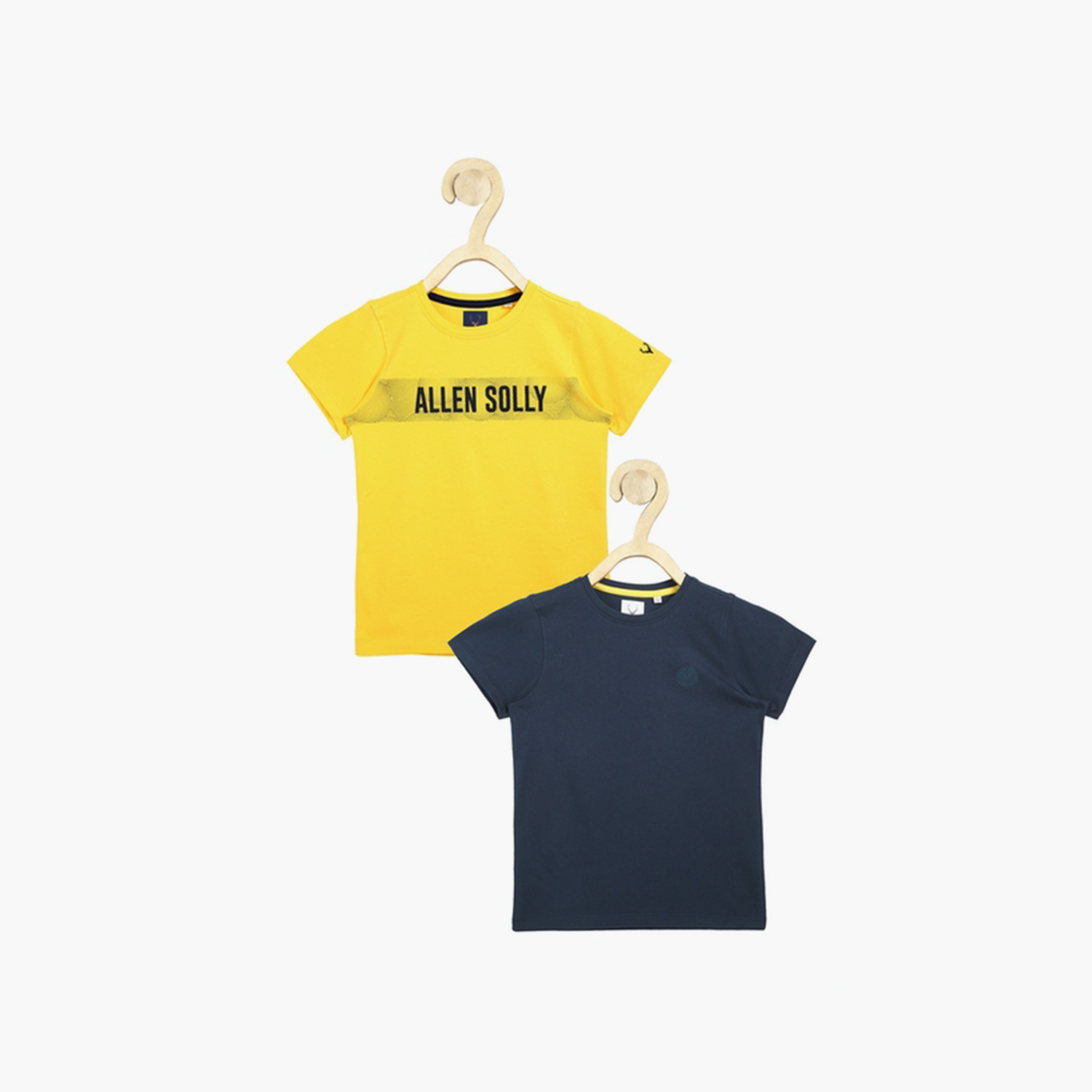 ALLEN SOLLY Boys Printed Crew Neck T-shirt - Set Of 2