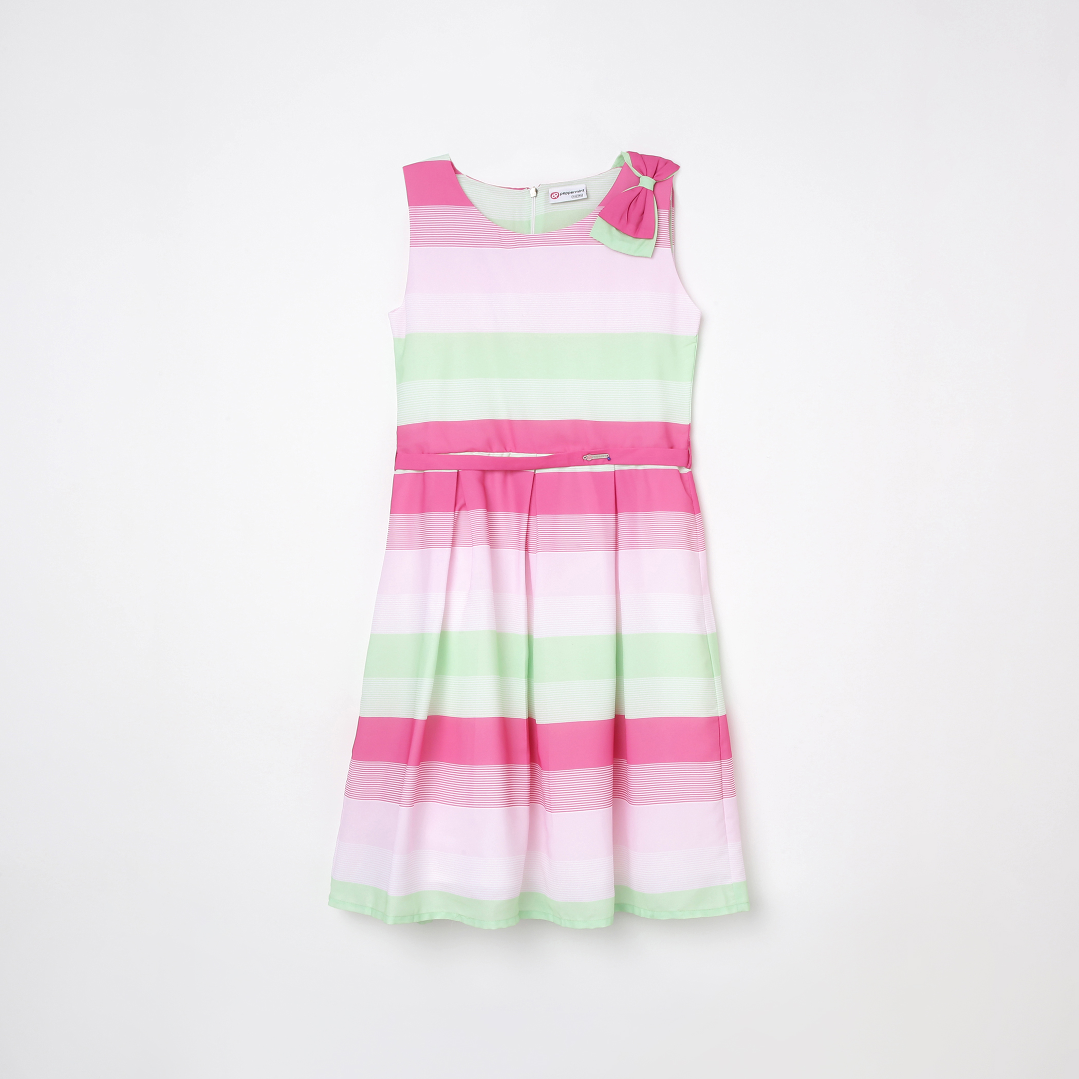 PEPPERMINT Girls Colourblocked Woven A-Line Dress