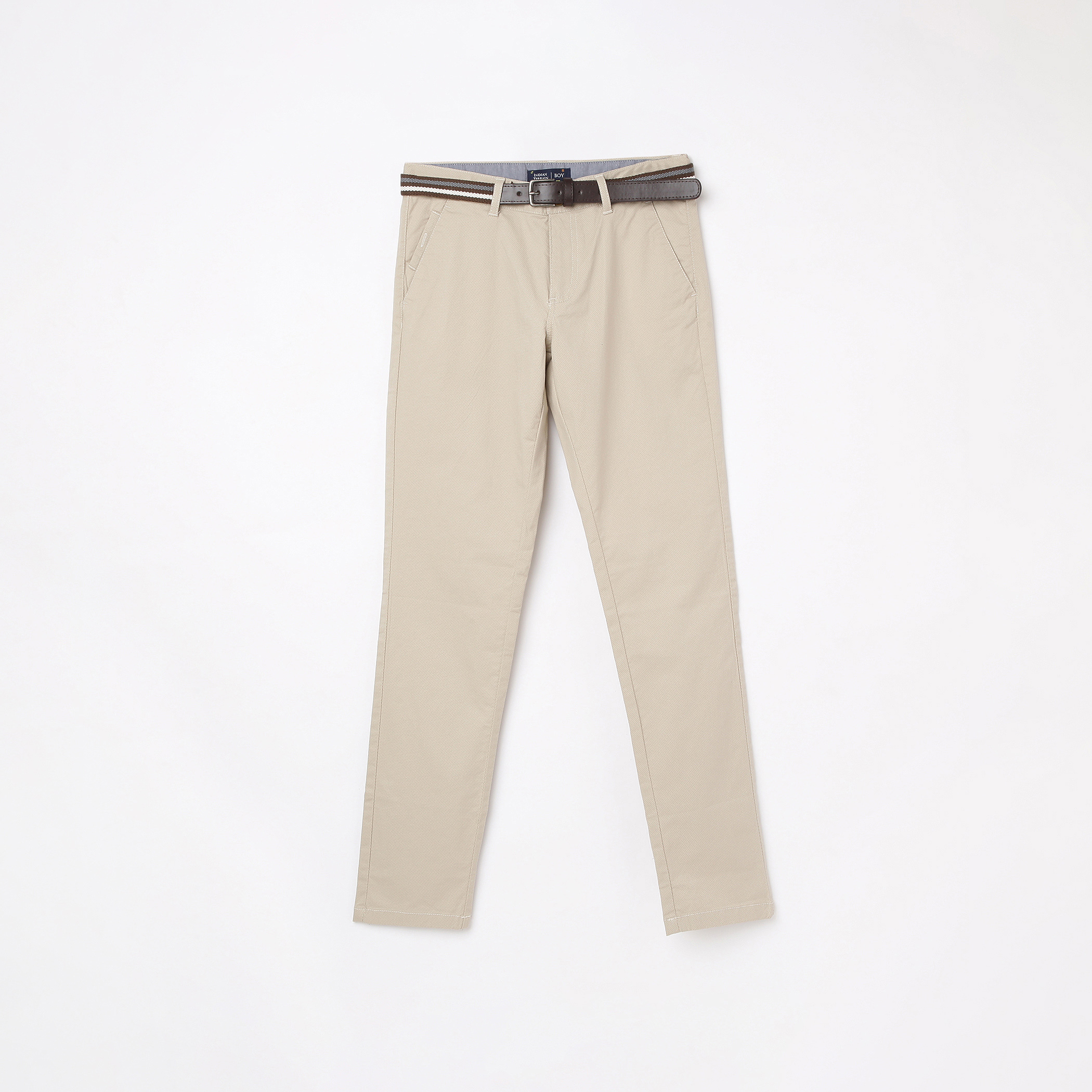 Buy INDIAN TERRAIN Solid Polyester Blend Slim Fit Men's Casual Trousers |  Shoppers Stop